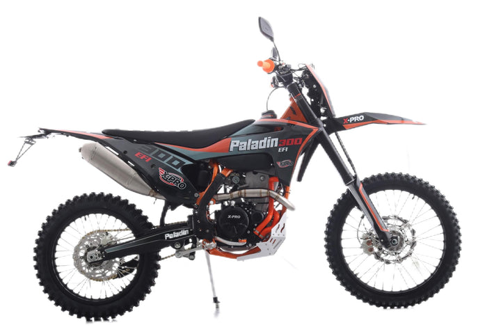 Free Shipping! X-PRO Paladin 300 EFI Dirt Bike with 6-Speed Manual Transmission and Balance Shaft and Dual Overhead Camshaft (DOHC) with Four Valves Engine, Electric Start! Big 21in/18in Wheels!