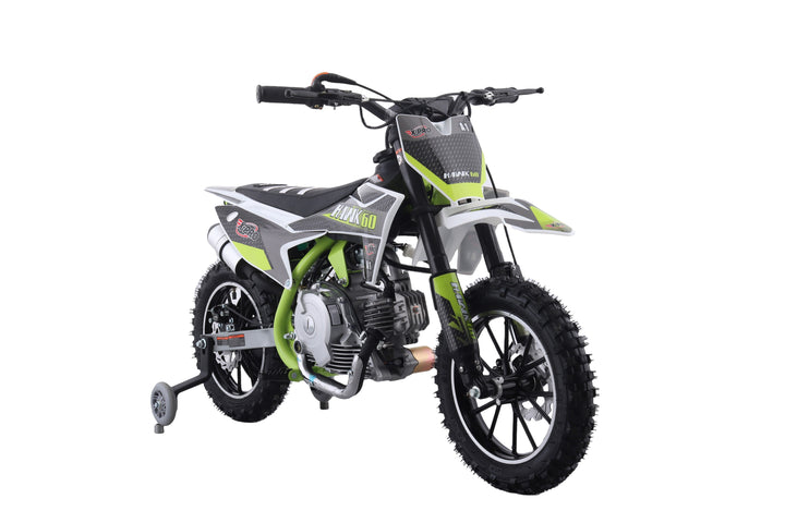 Free Shipping! X-PRO Hawk 60 Dirt Bike with CVT Transmission, Electric start, Disc Brake! 10in Wheels! With Free Training Wheels!