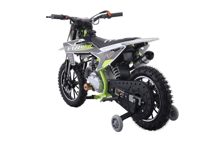 Free Shipping! X-PRO Hawk 60 Dirt Bike with CVT Transmission, Electric start, Disc Brake! 10in Wheels! With Free Training Wheels!