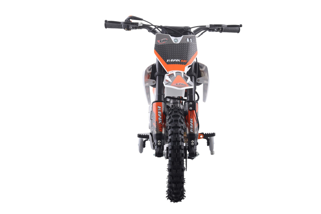 Free Shipping! X-PRO Hawk 60 Dirt Bike with CVT Transmission, Electric start, Disc Brake! 10in Wheels! With Free Training Wheels!