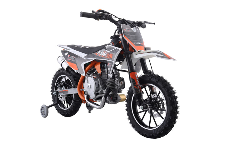 Free Shipping! X-PRO Hawk 60 Dirt Bike with CVT Transmission, Electric start, Disc Brake! 10in Wheels! With Free Training Wheels!