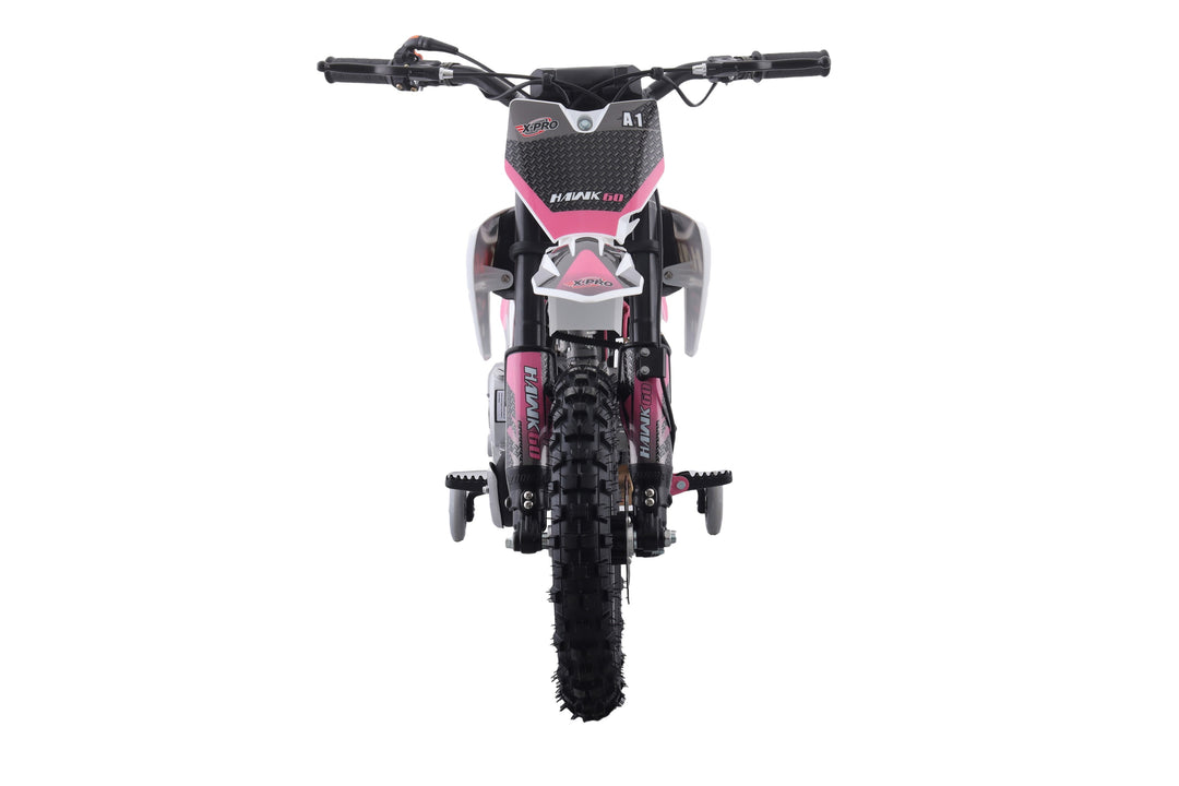 Free Shipping! X-PRO Hawk 60 Dirt Bike with CVT Transmission, Electric start, Disc Brake! 10in Wheels! With Free Training Wheels!