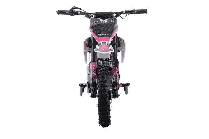 Free Shipping! X-PRO Hawk 60 Dirt Bike with CVT Transmission, Electric start, Disc Brake! 10in Wheels! With Free Training Wheels!