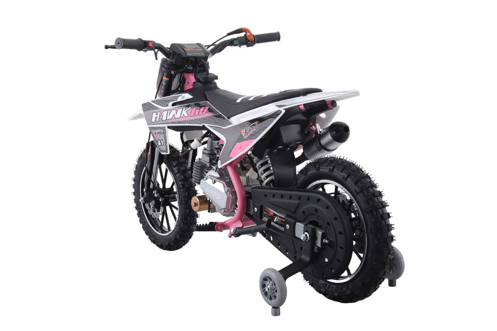 Free Shipping! X-PRO Hawk 60 Dirt Bike with CVT Transmission, Electric start, Disc Brake! 10in Wheels! With Free Training Wheels!