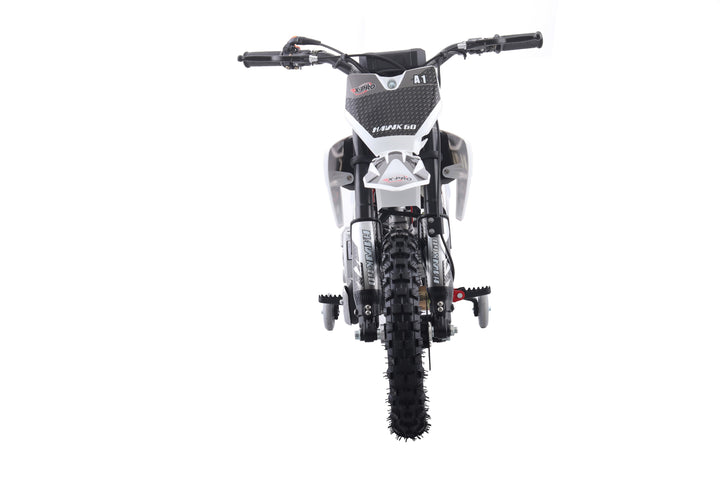 Free Shipping! X-PRO Hawk 60 Dirt Bike with CVT Transmission, Electric start, Disc Brake! 10in Wheels! With Free Training Wheels!