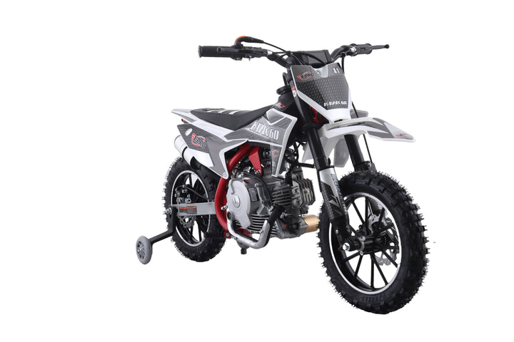 Free Shipping! X-PRO Hawk 60 Dirt Bike with CVT Transmission, Electric start, Disc Brake! 10in Wheels! With Free Training Wheels!