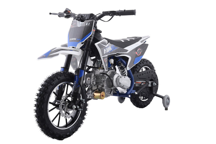 Free Shipping! X-PRO Hawk 60 Dirt Bike with CVT Transmission, Electric start, Disc Brake! 10in Wheels! With Free Training Wheels!