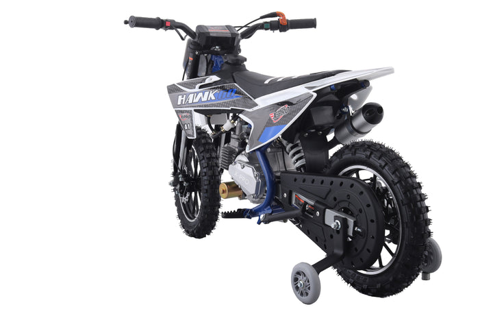 Free Shipping! X-PRO Hawk 60 Dirt Bike with CVT Transmission, Electric start, Disc Brake! 10in Wheels! With Free Training Wheels!