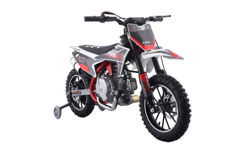 Free Shipping! X-PRO Hawk 60 Dirt Bike with CVT Transmission, Electric start, Disc Brake! 10in Wheels! With Free Training Wheels!