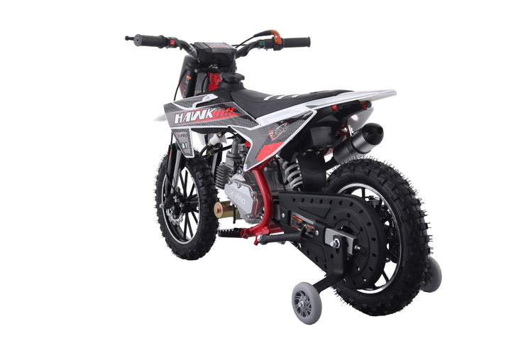 Free Shipping! X-PRO Hawk 60 Dirt Bike with CVT Transmission, Electric start, Disc Brake! 10in Wheels! With Free Training Wheels!