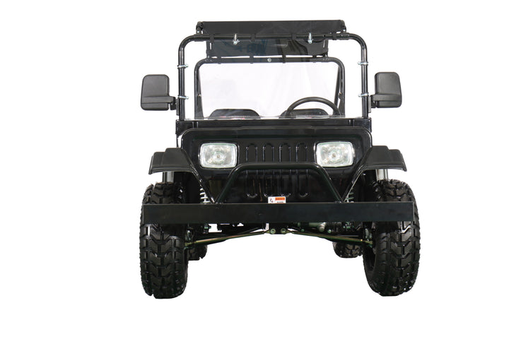 Free Shipping! X-PRO Ridge 200 Jeep with CVT Transmission w/Reverse! with Windshield &amp; Soft Top, 4-Wheel Disc Brakes, Big 20.5” Wheels!