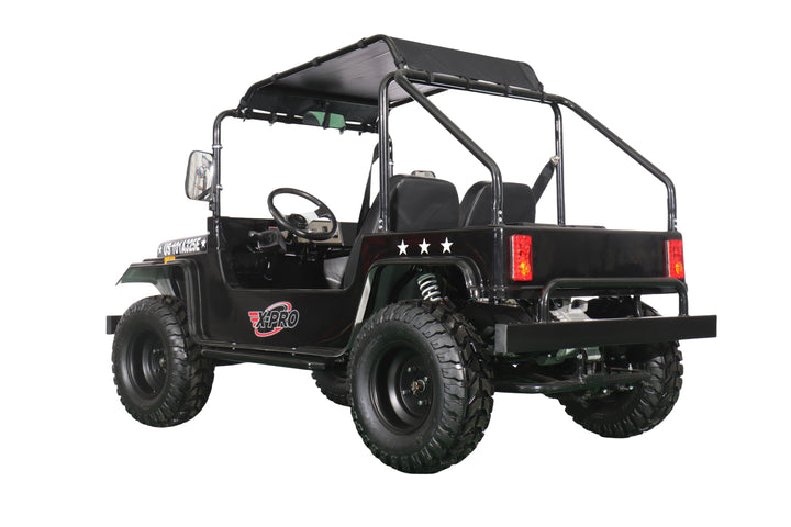 Free Shipping! X-PRO Ridge 200 Jeep with CVT Transmission w/Reverse! with Windshield &amp; Soft Top, 4-Wheel Disc Brakes, Big 20.5” Wheels!