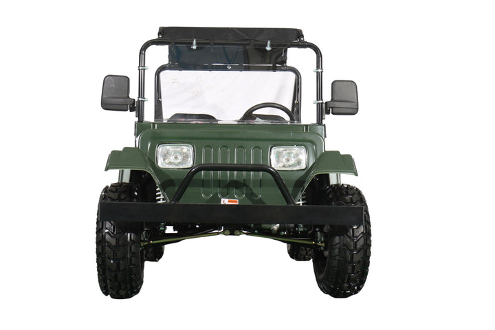 Free Shipping! X-PRO Ridge 200 Jeep with CVT Transmission w/Reverse! with Windshield &amp; Soft Top, 4-Wheel Disc Brakes, Big 20.5” Wheels!