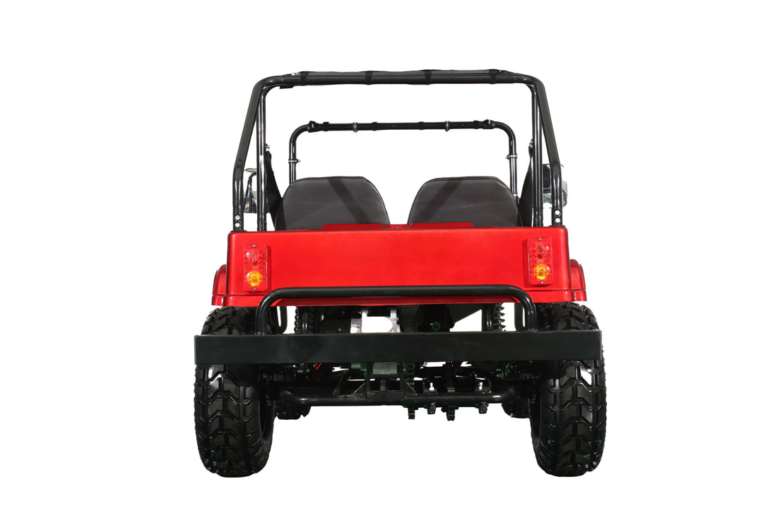 Free Shipping! X-PRO Ridge 200 Jeep with CVT Transmission w/Reverse! with Windshield &amp; Soft Top, 4-Wheel Disc Brakes, Big 20.5” Wheels!