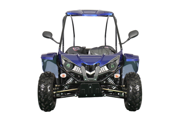 X-PRO Talon 125cc Go Kart with 3-Speed Semi-Automatic Transmission w/Reverse, LED Headlights, Big 18" Wheels! Hardtop Roof!