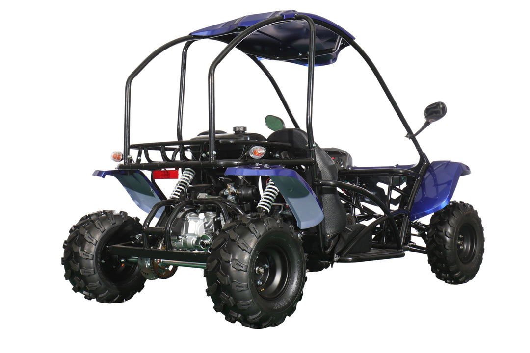 X-PRO Talon 125cc Go Kart with 3-Speed Semi-Automatic Transmission w/Reverse, LED Headlights, Big 18" Wheels! Hardtop Roof!
