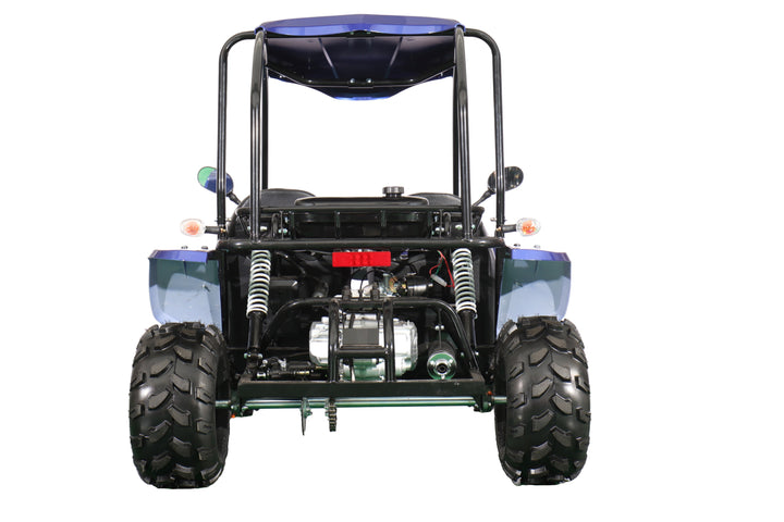 X-PRO Talon 125cc Go Kart with 3-Speed Semi-Automatic Transmission w/Reverse, LED Headlights, Big 18" Wheels! Hardtop Roof!
