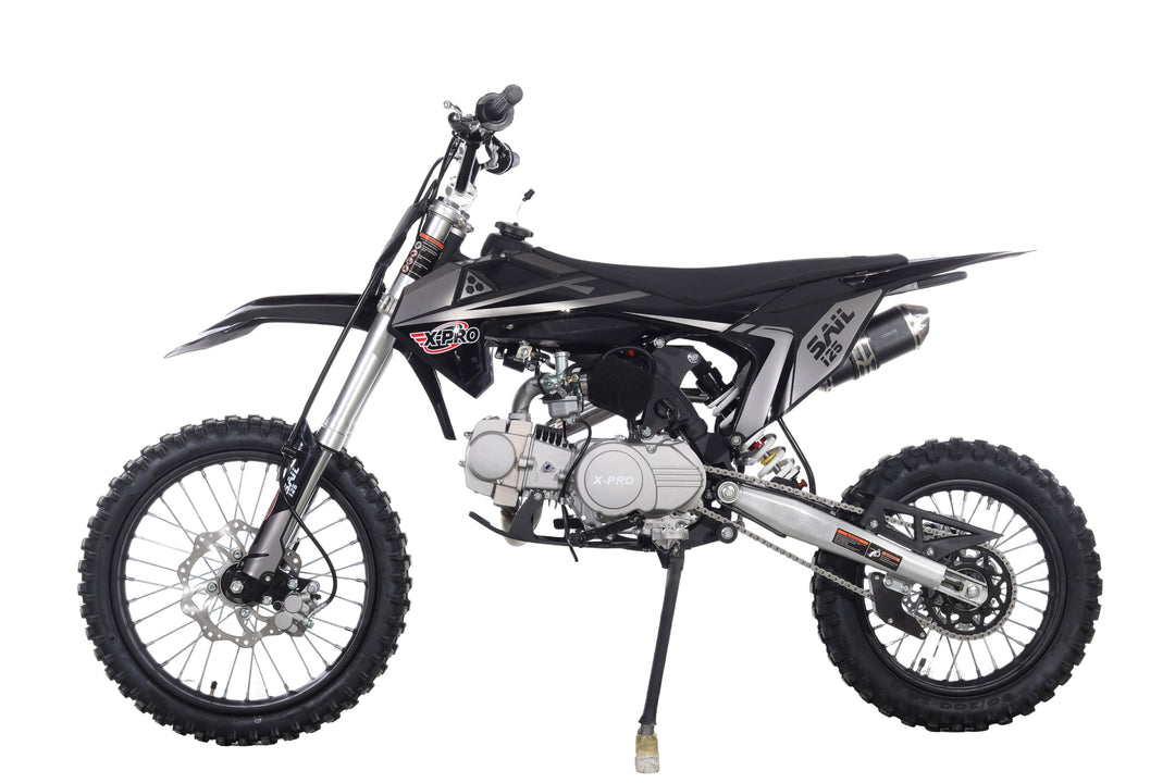 Free Shipping! X-PRO  Sail 125 125cc Dirt Bike with 4-speed Manual Transmission! Kick Start, Big 17in/14in Tires! Zongshen Brand Engine!