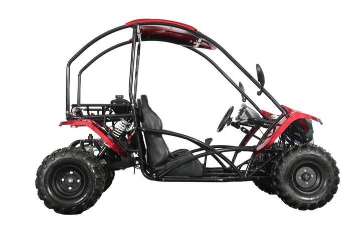 X-PRO Talon 125cc Go Kart with 3-Speed Semi-Automatic Transmission w/Reverse, LED Headlights, Big 18" Wheels! Hardtop Roof!