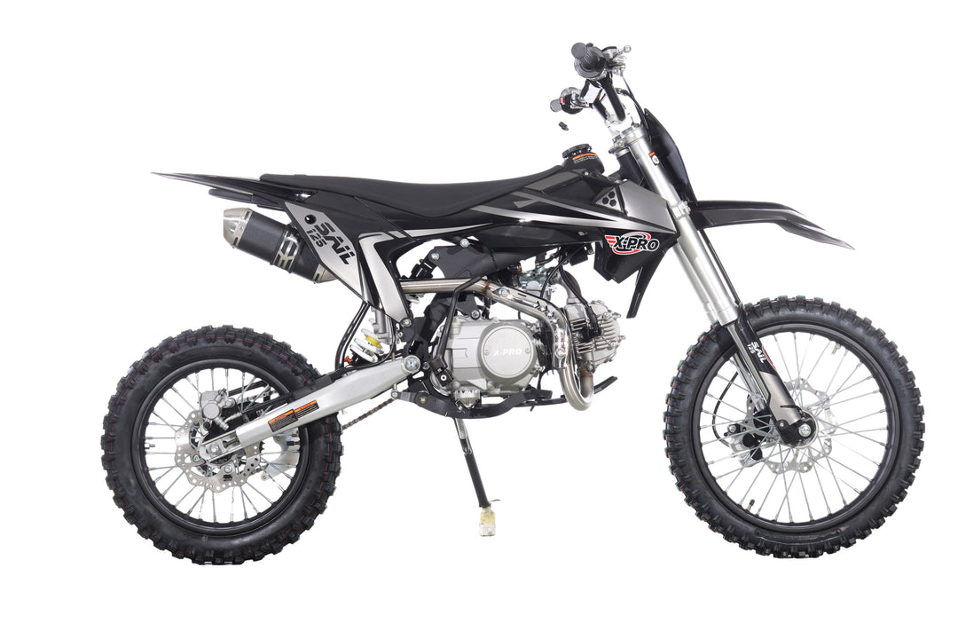 Free Shipping! X-PRO  Sail 125 125cc Dirt Bike with 4-speed Manual Transmission! Kick Start, Big 17in/14in Tires! Zongshen Brand Engine!