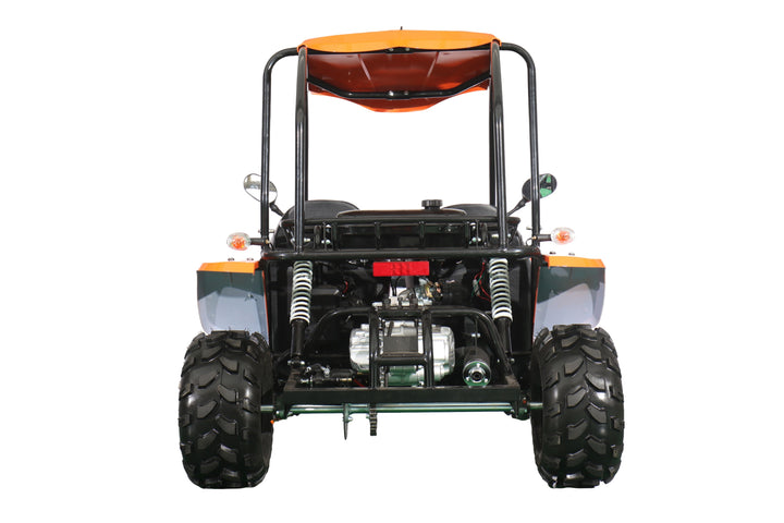 X-PRO Talon 125cc Go Kart with 3-Speed Semi-Automatic Transmission w/Reverse, LED Headlights, Big 18" Wheels! Hardtop Roof!