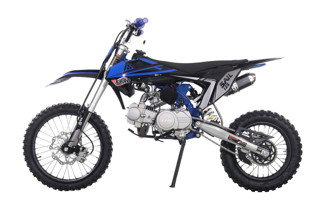 Free Shipping! X-PRO  Sail 125 125cc Dirt Bike with 4-speed Manual Transmission! Kick Start, Big 17in/14in Tires! Zongshen Brand Engine!