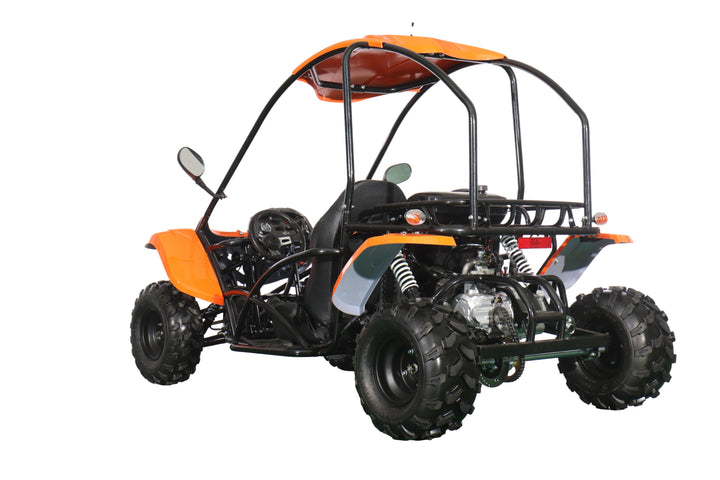 X-PRO Talon 125cc Go Kart with 3-Speed Semi-Automatic Transmission w/Reverse, LED Headlights, Big 18" Wheels! Hardtop Roof!