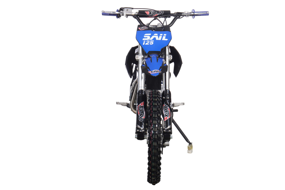 Free Shipping! X-PRO  Sail 125 125cc Dirt Bike with 4-speed Manual Transmission! Kick Start, Big 17in/14in Tires! Zongshen Brand Engine!