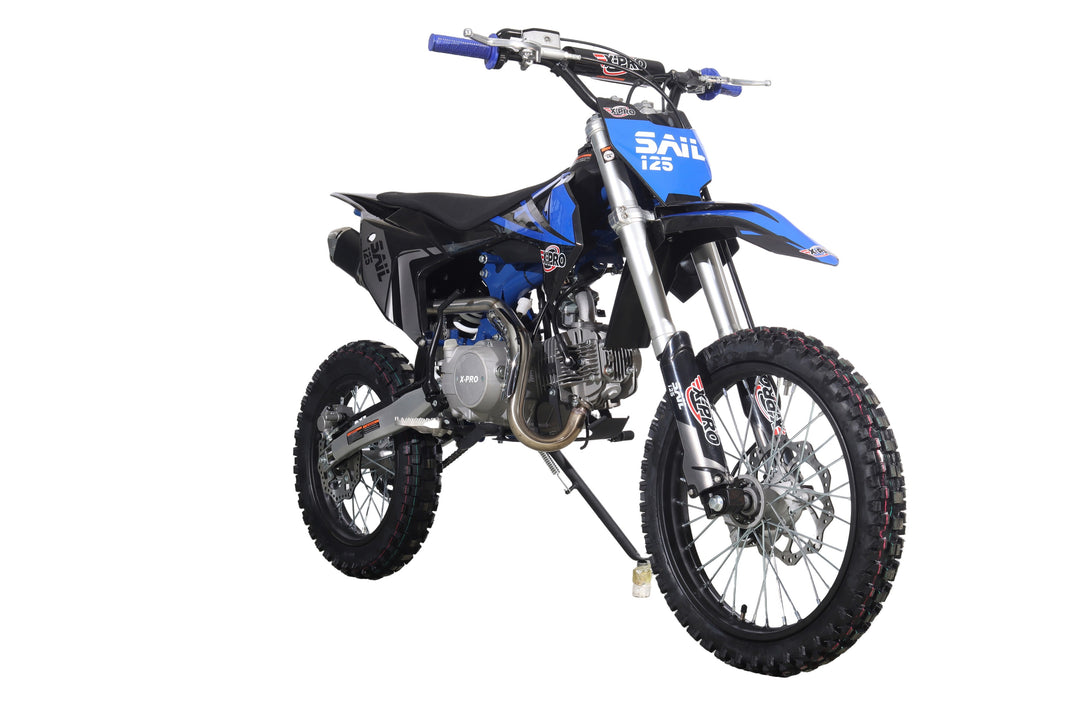 Free Shipping! X-PRO  Sail 125 125cc Dirt Bike with 4-speed Manual Transmission! Kick Start, Big 17in/14in Tires! Zongshen Brand Engine!