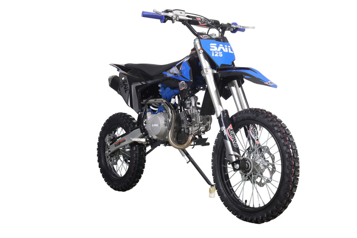 Free Shipping! X-PRO  Sail 125 125cc Dirt Bike with 4-speed Manual Transmission! Kick Start, Big 17in/14in Tires! Zongshen Brand Engine!