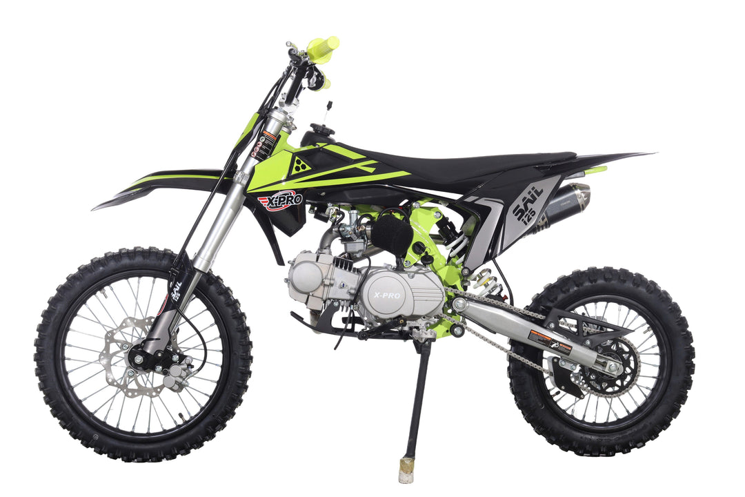 Free Shipping! X-PRO  Sail 125 125cc Dirt Bike with 4-speed Manual Transmission! Kick Start, Big 17in/14in Tires! Zongshen Brand Engine!