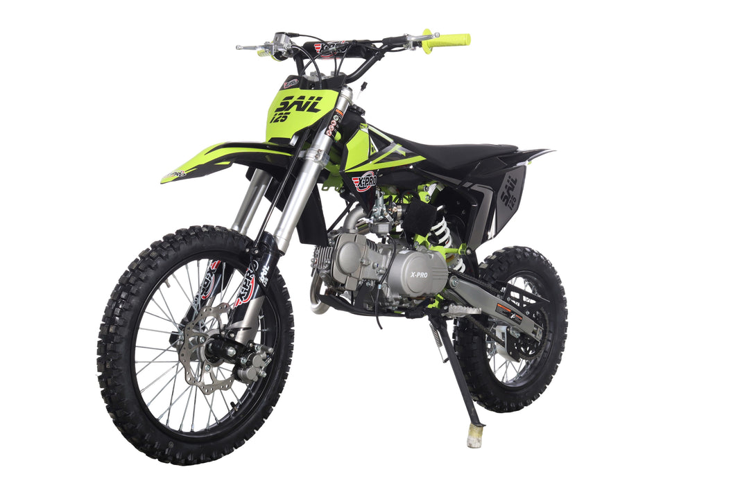 Free Shipping! X-PRO  Sail 125 125cc Dirt Bike with 4-speed Manual Transmission! Kick Start, Big 17in/14in Tires! Zongshen Brand Engine!