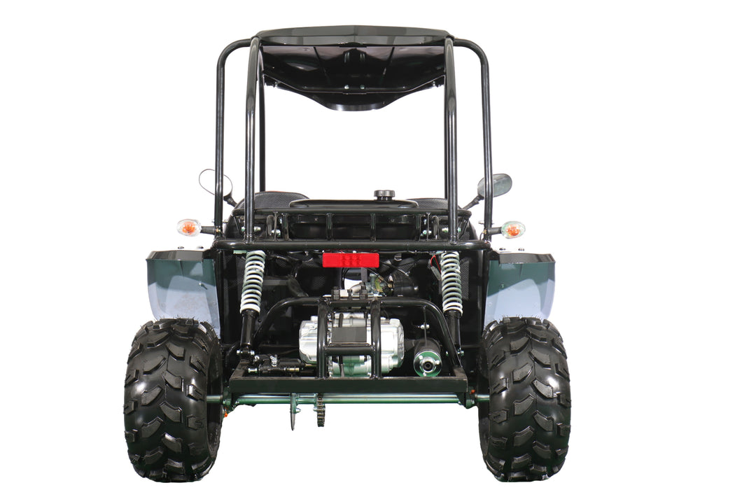 X-PRO Talon 125cc Go Kart with 3-Speed Semi-Automatic Transmission w/Reverse, LED Headlights, Big 18" Wheels! Hardtop Roof!