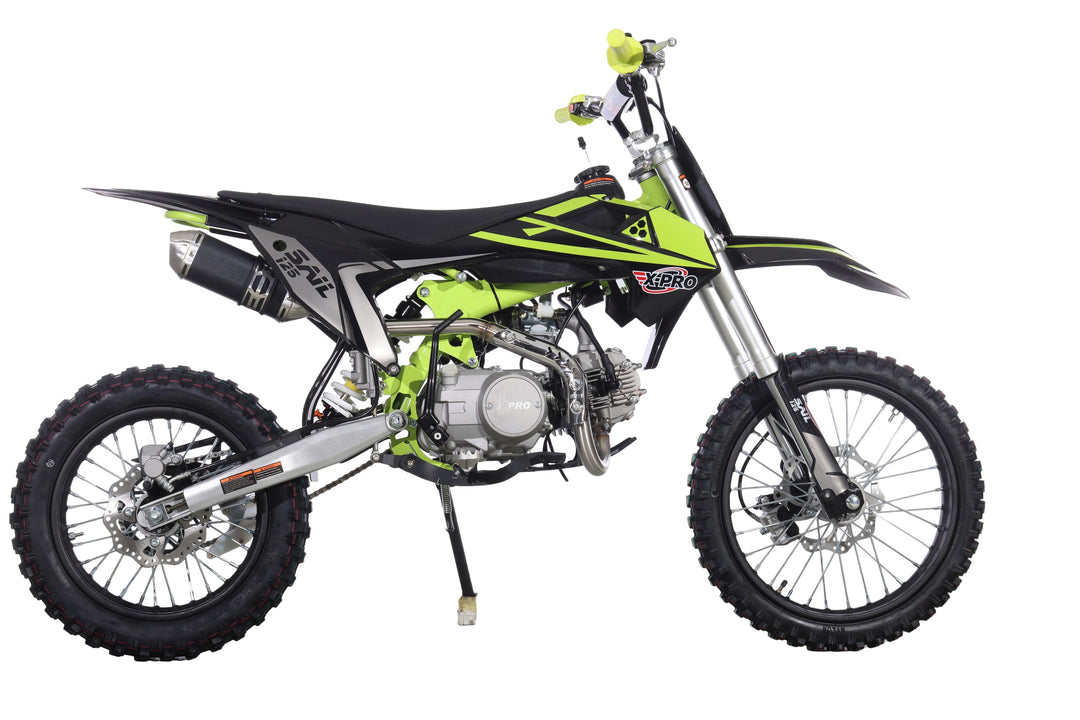 Free Shipping! X-PRO  Sail 125 125cc Dirt Bike with 4-speed Manual Transmission! Kick Start, Big 17in/14in Tires! Zongshen Brand Engine!
