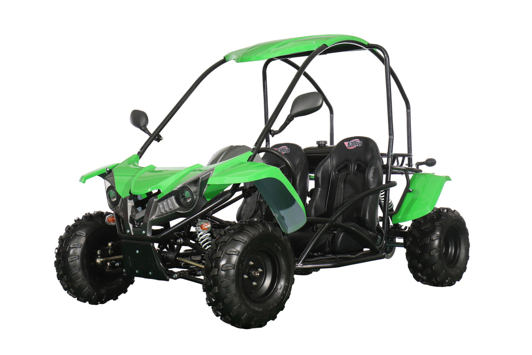 X-PRO Talon 125cc Go Kart with 3-Speed Semi-Automatic Transmission w/Reverse, LED Headlights, Big 18" Wheels! Hardtop Roof!