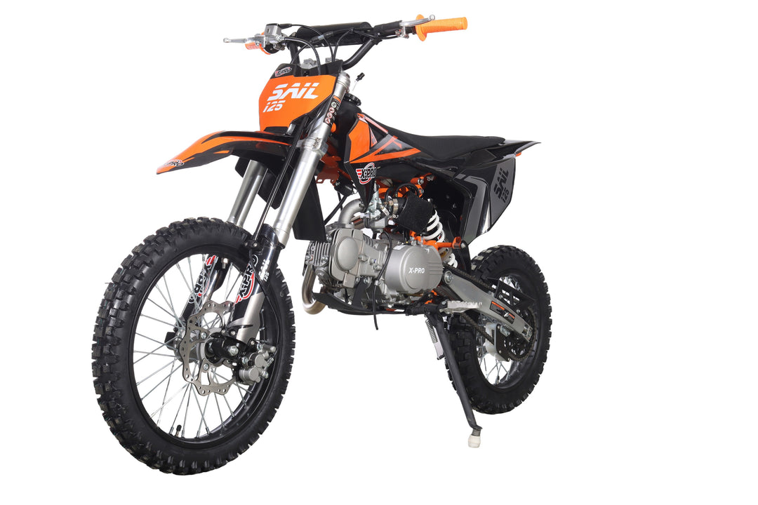 Free Shipping! X-PRO  Sail 125 125cc Dirt Bike with 4-speed Manual Transmission! Kick Start, Big 17in/14in Tires! Zongshen Brand Engine!