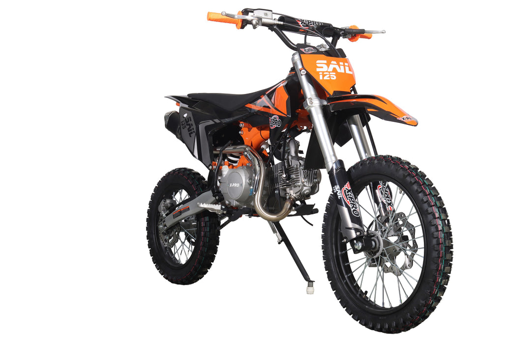 Free Shipping! X-PRO  Sail 125 125cc Dirt Bike with 4-speed Manual Transmission! Kick Start, Big 17in/14in Tires! Zongshen Brand Engine!