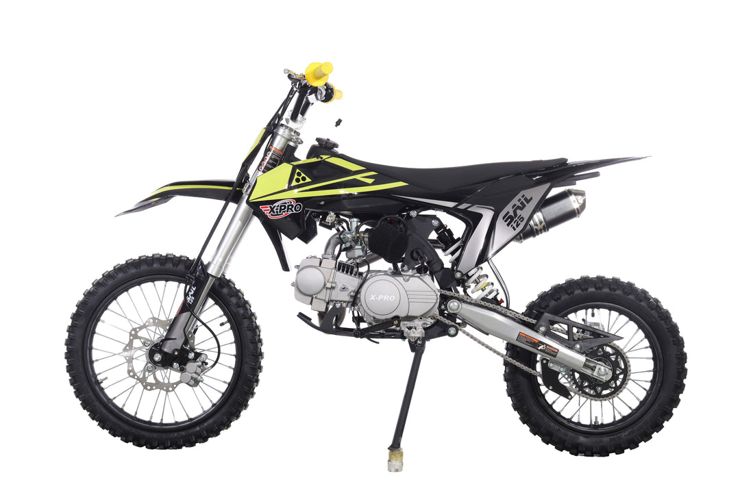 Free Shipping! X-PRO  Sail 125 125cc Dirt Bike with 4-speed Manual Transmission! Kick Start, Big 17in/14in Tires! Zongshen Brand Engine!