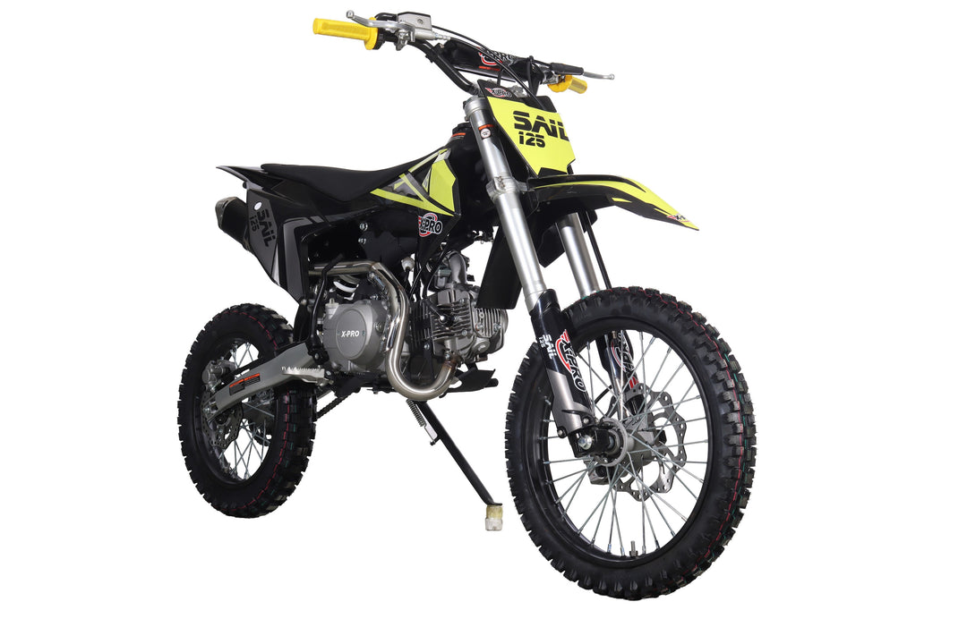 Free Shipping! X-PRO  Sail 125 125cc Dirt Bike with 4-speed Manual Transmission! Kick Start, Big 17in/14in Tires! Zongshen Brand Engine!