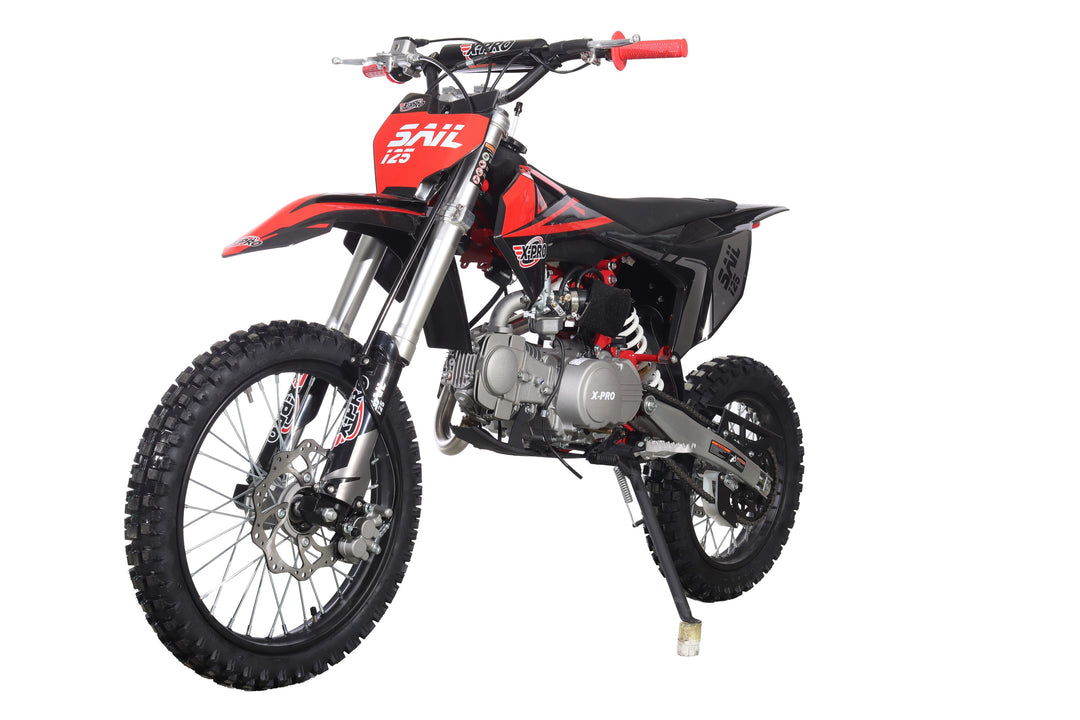Free Shipping! X-PRO  Sail 125 125cc Dirt Bike with 4-speed Manual Transmission! Kick Start, Big 17in/14in Tires! Zongshen Brand Engine!