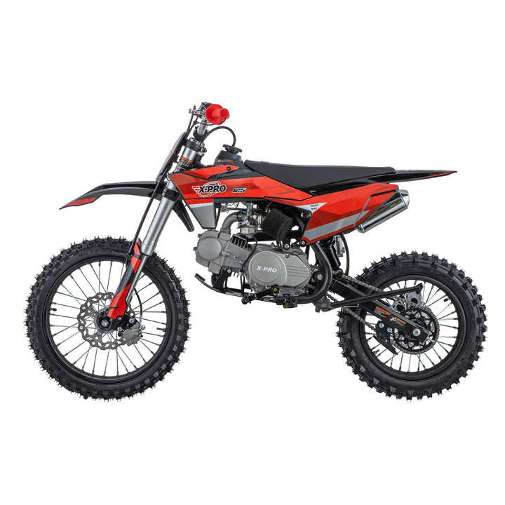 Free Shipping! X-PRO X9 125cc Dirt Bike with 4-Speed Manual Transmission, Kick Start, Big 17in/14in Tires! Zongshen Brand Engine!