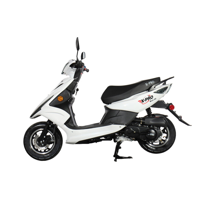 Free Shipping! X-PRO Bali 50cc Moped Scooter with 10" Wheels! Electric/Kick Start! Large LED Headlights!
