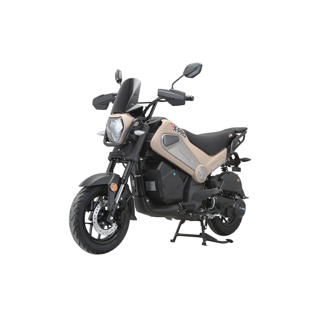Free Shipping! X-PRO Trail 150 Motorcycle with Automatic Transmission, Electric/Kick Start! 12"/10" Aluminum Wheels! LED Lights!