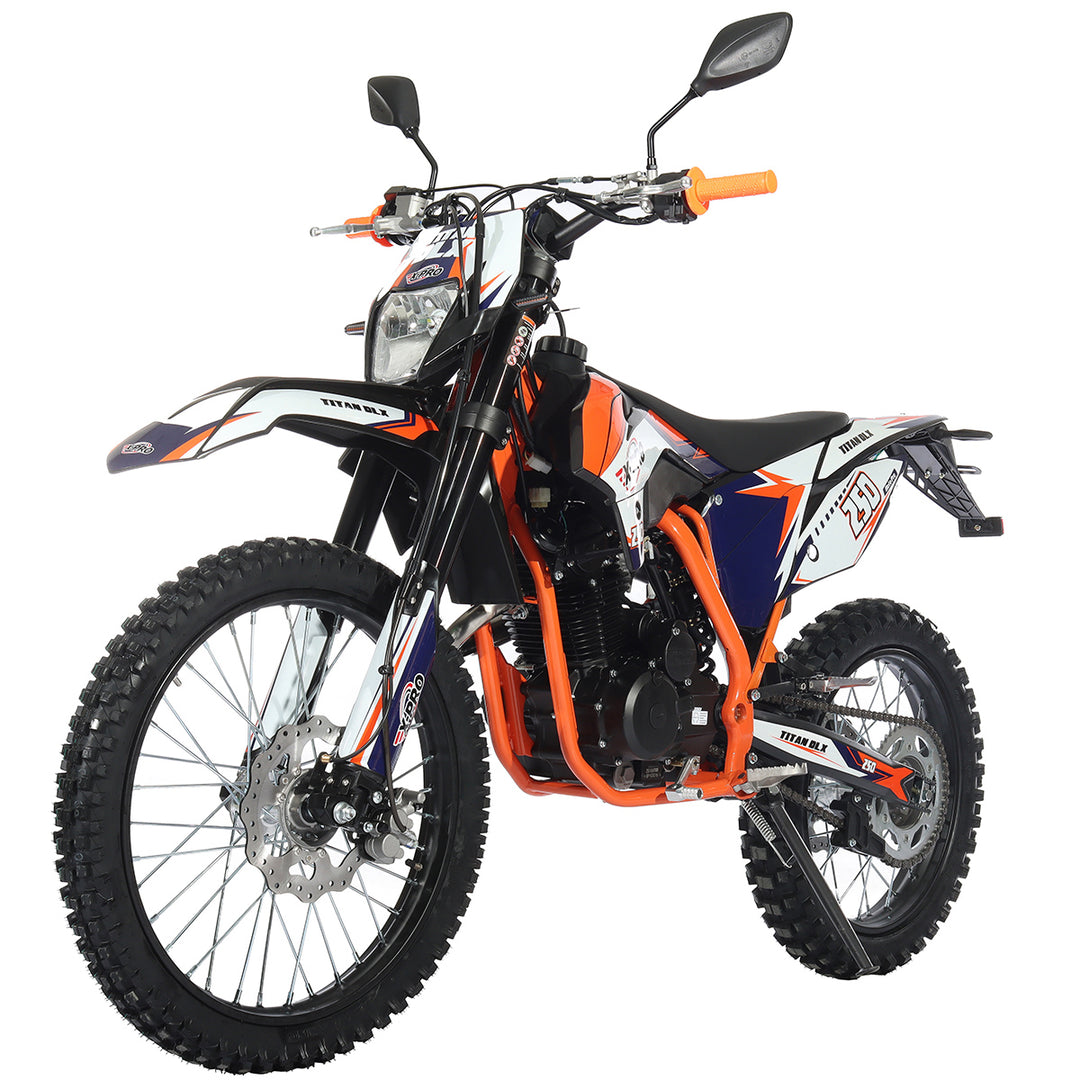Free Shipping! X-PRO Titan 250 DLX 250cc Dirt Bike with All Lights and 5-Speed Manual Transmission,  Electric/Kick Start! Big 21in/18in Wheels! Zongshen Brand Engine!