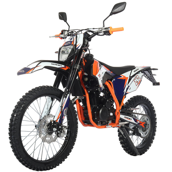 Free Shipping! X-PRO Titan 250 DLX 250cc Dirt Bike with All Lights and 5-Speed Manual Transmission,  Electric/Kick Start! Big 21in/18in Wheels! Zongshen Brand Engine!
