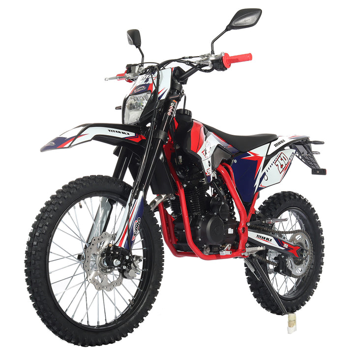 Free Shipping! X-PRO Titan 250 DLX 250cc Dirt Bike with All Lights and 5-Speed Manual Transmission,  Electric/Kick Start! Big 21in/18in Wheels! Zongshen Brand Engine!