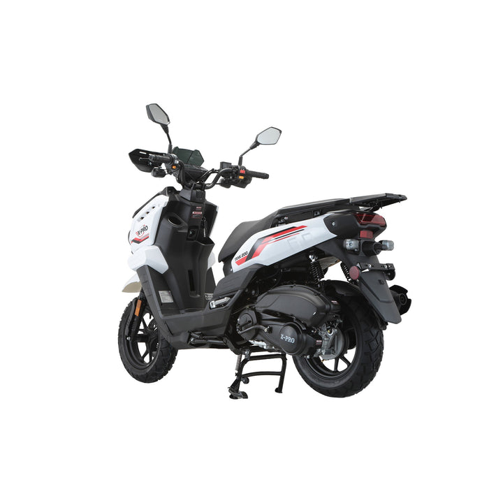 Free Shipping! X-PRO Tank 200 Moped Scooter with 12" Aluminum Wheels! Electric/Kick Start, LED Lights!