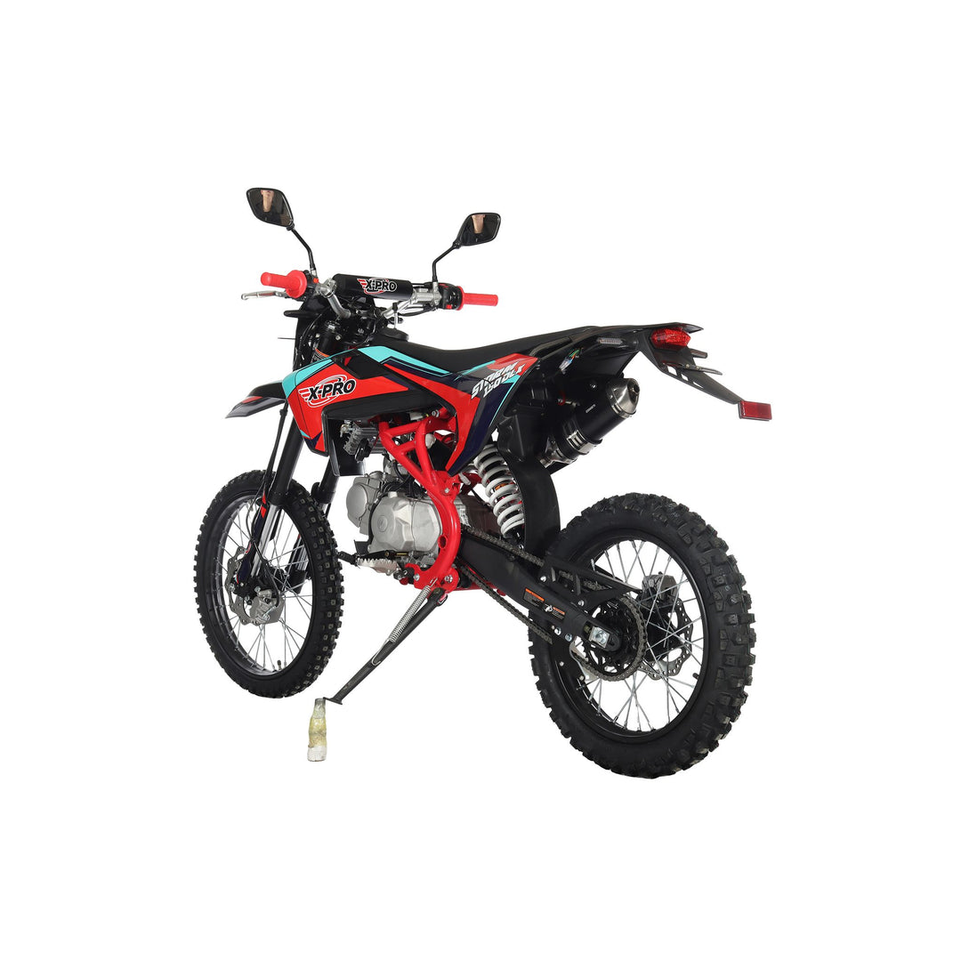 Free Shipping! X-PRO Storm DLX 150 Dirt Bike with All Lights, 4-Speed Manual Transmission, Electric/Kick Start, Big 19in/16in Tires!
