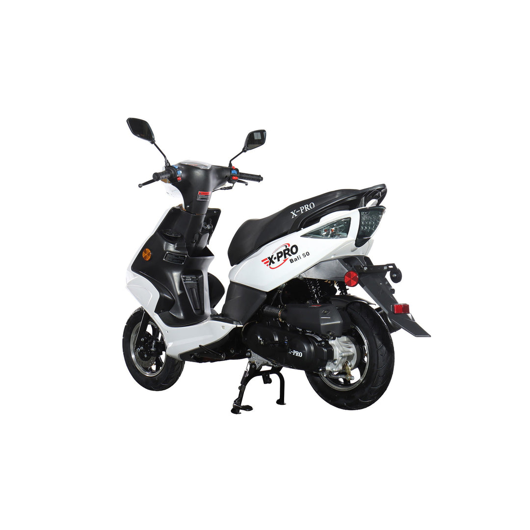 Free Shipping! X-PRO Bali 50cc Moped Scooter with 10" Wheels! Electric/Kick Start! Large LED Headlights!