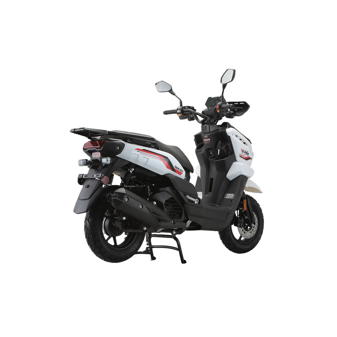 Free Shipping! X-PRO Tank 200 Moped Scooter with 12" Aluminum Wheels! Electric/Kick Start, LED Lights!